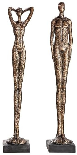 Generisch Gilde Skulpturen Frau und Mann 2er Set Dekoration 78cm Kunstharz