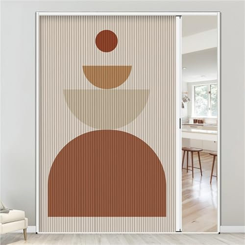 falttür Akkordeon-Falttüren Für Den Innenbereich, 203 Cm Temporäre Faltschiebetür Mit Aluminiumrahmen Und Zellgewebe, Ohne Bohren(B,30 in x 80 in/76.2 cm x 203.2 cm)