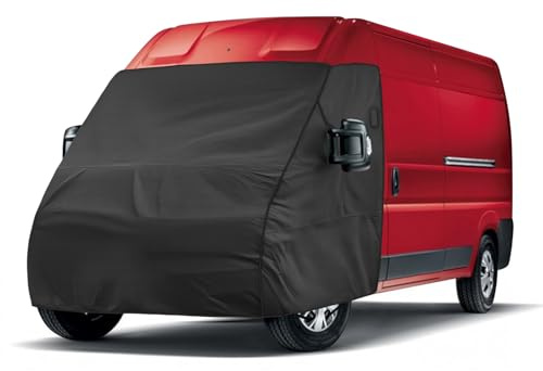 Scheibenabdeckung Frontscheibenabdeckung für FIAT Ducato 2006-2025 | für Citroen Jumper Peugeot Boxer 2006-2025, 420D Wasserdicht Frostschutz Anti-Hagelfest UV-Schutz, Bedeckt Gesamte Motorhaube