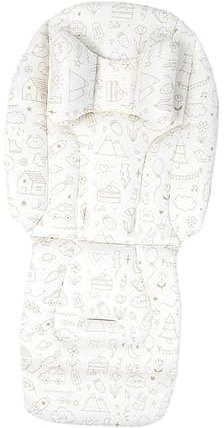MERIGLARE Sitzkissen Universal mit Vielseitiger Anwendung Atmungsaktiv Und Komfortabel Durch Dreilagiges Material für Babys Babybett Babysch, Weiße Graffiti