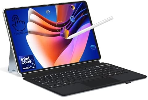 Ninkear Laptop 2 in 1, touchscreen da 13 2,5 K con tablet, Intel Ultra 5 115U AI CPU (fino a 4,2 GHz), 16 GB LPDDR5, SSD da 1 TB, grafica Intel 1,8 GHz, Wi-Fi 6, tastiera RGB, Win11 Laptop per lavoro