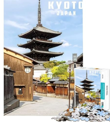 Puzzle für Teenager 1000-teiliges Kyoto-Japan-Karten-Spielzeug Lernspiel Geschenkidee für Frauen und Männer (Größe 38x52cm)