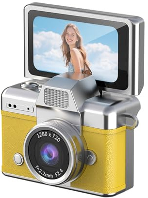 Kompakte Retro Kamera für Einsteiger mit Bildschirm für Kinder, Erwachsene, Geburtstage, Neujahr, Geschenk, Fotografie Tool, Retro Design Kamera