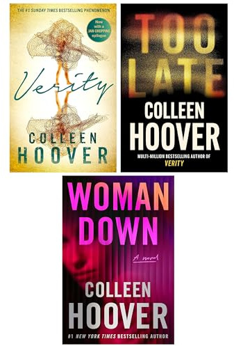 Colleen Hoover Novels 3 Books Collection Set (Verity, Too Late & Woman Down: A Novel)