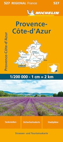Michelin Provence Cote d'Azur: Straßen- und Tourismuskarte 1:200.000; Auflage 2023 (MICHELIN Regionalkarten)