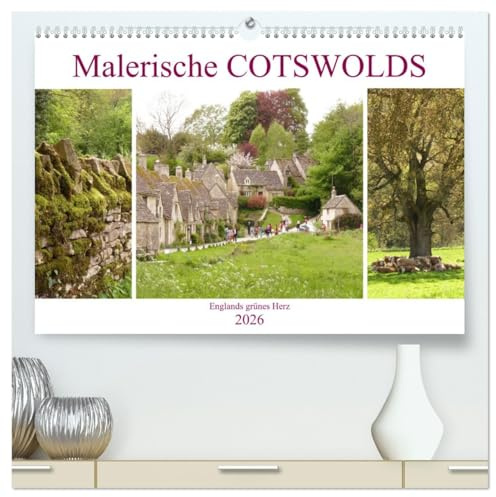 Malerische Cotswolds (hochwertiger Premium Wandkalender 2026 DIN A2 quer), Kunstdruck in Hochglanz: Englands grünes Herz (CALVENDO Orte)