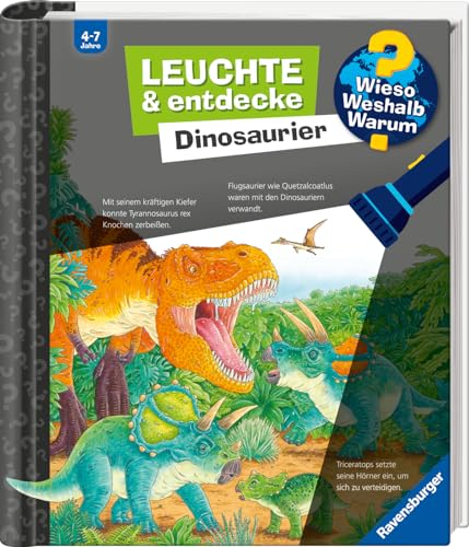 Wieso? Weshalb? Warum? Leuchte und entdecke: Dinosaurier (Sachbuch ab 4 Jahre, Taschenlampen-Buch mit Folien und Klappen)