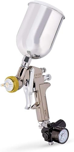 NEIKO 31215A HVLP Spray Gun Paint Sprayer, 1.7 mm Spray Paint Gun, Nozzle Size 600 cc Air Gauge Regulator, Auto Paint Spray Gun, HVLP Spray Gun Kit