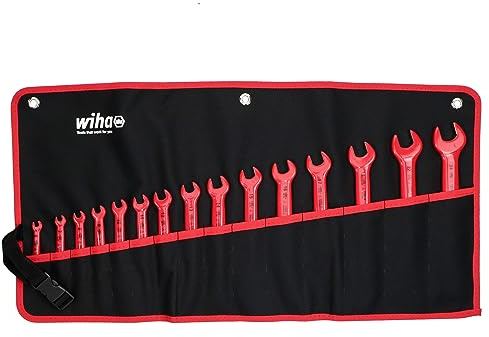 Wiha 20091 1000 Volt aufrollbare, isolierte metrische Schraubenschlüssel-Sets, 15-teilig