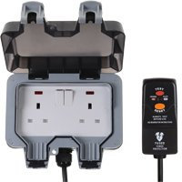 BG Nexus Storm Weatherproof 2 Gang 13A Switched Socket