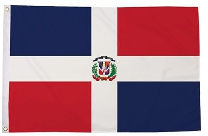 Flagtex Bandera de República Dominicana pequeña, 3 pies x 2 pies