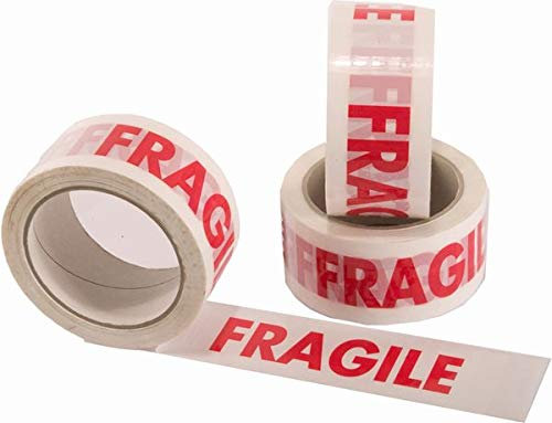 Diamond Packaging - Lot de 2 rouleaux de ruban adhésif d'emballage pour colis fragiles 48 mm x 66 m