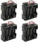WMYCONGCONG 4 Pack 8 x 1.5V AA Battery Holder with Standard Snap Connector and Hard Plastic Housing T Type Wire (8AA)