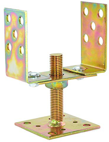 Pfostenträger 0-120 80-160 U-Pfostenträger Höhenverstellbar Bodenhülse Pfosten (0-120 [mm])