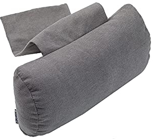 Finlandic Komfort Nackenkissen für Ruhesessel & Stühle, 40 cm Breit – Verstellbares Kissen mit Ergonomischer Unterstützung & Gegengewicht – Waschbarer Bezug, Atmungsaktiv & Weich - Taupe