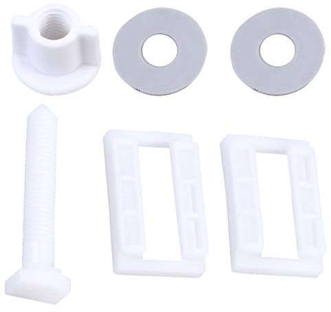 DOITOOL Toilettenersatz 6Pcs Kunststoff Wc- Sitz Scharnier Bolzen Schrauben Und Muttern Scharnier Schrauben Schrauben Scharniere Ersatz für Top Mount Wc Sitze Wc Deckel Toilettenschrauben
