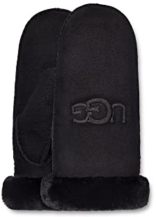 UGG Shearling Embroider Fäustling 2022 Black, L/XL