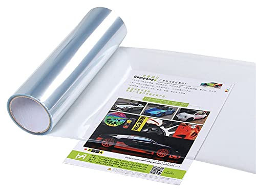 ihreesy Autolichtfolie,100cm x 30cm Autolicht Scheinwerfer Folie Tönungsfolie Wasserdichte Folie Auto Nebelscheinwerfer Vinylfolie Getönte PVC Rückleuchten Folie,Transparent