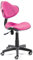 duehome | Silla de Escritorio, Silla de Estudio, Silla Juvenil, Acabado en Tejido Transpirable, Color Rosa, Modelo Bambola, Medidas: 53 cm (Ancho) x 53 cm (Fondo) x 82-94 cm (Alto)