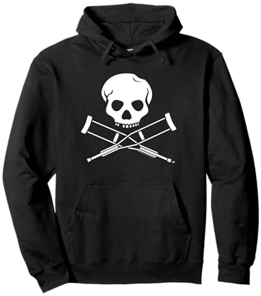 Jackass Skull And Crutches Logo Sudadera con Capucha