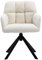 chairus Schreibtischstuhl Samt Bürostuhl 360° Drehbar Schreibtischstuhl Sessel für Arbeitszimmer Drehstuhl ohne Rollen (Beige(Metallbeine))