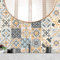 TOARTI 16 Pezzi Adesivi per Piastrelle Cucina,20*20cm Mosaico Adesivo Murale,Adesivo Piastrelle Bagno,Mattonelle Adesive,Giallo Adesivi Pavimento,Marocchino Impermeabile Autoadesivo Scale Decorazione