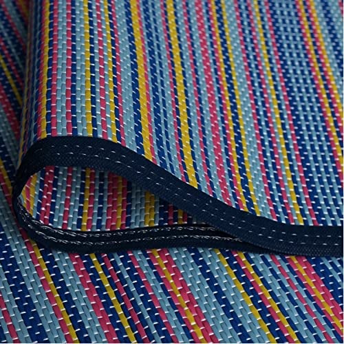 KZY LONDON Tappeto da esterno per giardino, grande tappetino impermeabile in plastica, per patio, terrazza, balcone, corridoio, cucina, giardino, confortevole tappeto (multicolore, 120x180 cm)