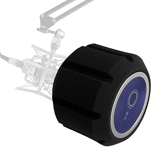 Michear Pop Filter for Microphone Portable Sound Isolation Shield Foam Reflection Filte,Mic Windscreens Acoustic Pop Filter Foam for Vocal Studio Booth,Live,Music Recording Equipment