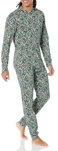 Amazon Essentials Set Pigiama in Maglia Uomo, Nero Folk, M