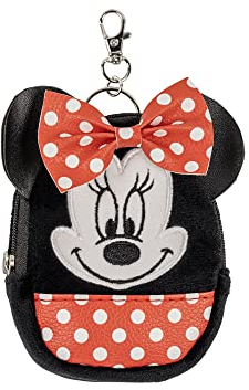 DISNEY Mini porte-clés Minnie Mouse noir et rouge, Noir, blanc et rouge, Taille unique, Moderne