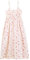 Robe à bretelles pour femme,100 % coton,Popeline,Robe de plage,Robe midi,Florale,Longue,Taille haute avec bretelles réglables,Longueur de la robe : 118 cm, A15 beige-rose avec fleurs rouges, 36-44