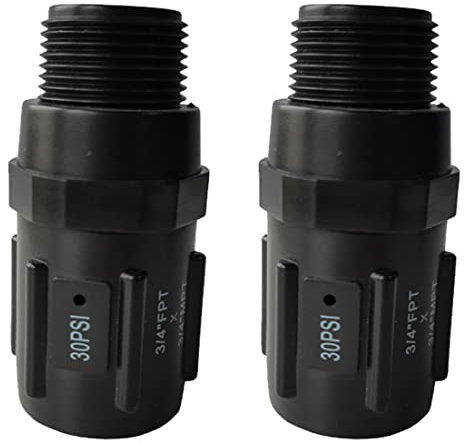 Sistema de riego de jardín, Reguladores de presión 30 PSI Sistema de riego de goteo Reductor Válvula de bajo flujo para jardín 3/4 pulgadas 2 piezas