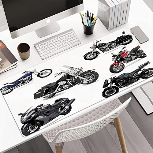 ORTHODRYL Tapis de Souris Gaming XXL 800x400 mm, Moto, avec des roues à aile, Tapis de Souris Grand Bords Cousus Antidérapant pour PC, Ordinateur Portable