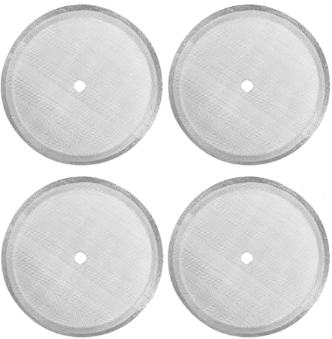 Pack de 4 filtres de remplacement French Press, filtre réutilisable en maille d'acier inoxydable pour machine à café French Press de 1000 ml / 34 oz / 8 tasses