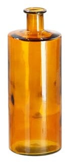 GILDE große Deko Vase XL Bodenvase aus reyceltem Glas - Glasvase Arturo - Deko Wohnzimmer Farbe: Orange-Gelb - Höhe 75 cm