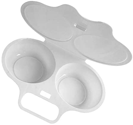 MUMIAO Eierkocher für die Mikrowelle,2-Fach Mikrowellen-Omelette-Maker - Spiegelei-Werkzeug Sparen Sie Zeit mit Wasserfilterschüssel, doppelschichtiges Design für Maiskuchen, Spiegeleier, Sandwich