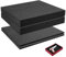 4 Stück Rasterschaumstoff Würfelschaum, 2er 400 x 300 x 50mm/2er 400 x 300 x 10mm, Schaumstoffeinlage mit Bodenplatte Schaumstoff werkzeugeinlage Tabletop Werkzeugkoffer, Kamerakoffer