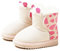 Fudaolee Stivali da Neve per Bambine e Ragazze Calda Foderati Stivaletti Carino Peluche Stivali Morbide Piatto Scarpe Invernali All'aperto Antiscivolo Boots Rosa 31/32 EU = Etikett 190