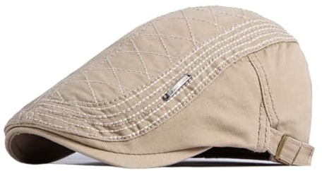 Adantico Herren Schirmmützen Beret Flatcap (Beige)