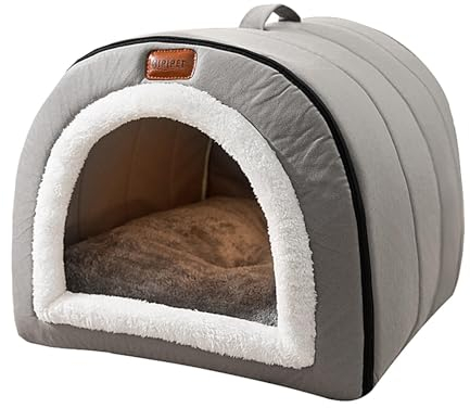 XNSHUN Katzenhaus Für Draußen Winterfest, Wasserdicht Katzenhöhle Hundehöhle Kleine Hunde Mit Abnehmbarer Weicher Matte, Katzenbett Katzenzelt, Faltbare Cat House Für Freigänger Und Hauskatzen (L)