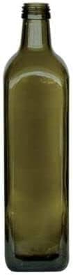 3 Bottiglie Per Olio E Liquore 1000 ml - Marasca Quadre Vuote In Vetro Scuro Uvag con Dosatore Olio Salvagoccia e Tappo Ermetico - Made In Italy - Uso professionale e domestico