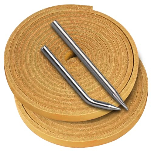 Baseball-Handschuh-Spitze, Reparaturset, Softball, 2 Lederschnürsenkel und 2 Schnürnadeln für Fanghandschuh (gelb)