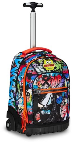 Mitama Trolley Run Scuola Spider King,Doppio Scomparto, Multicolore, Scuola Elementare e Tempo Libero, Bambino Ragazzo