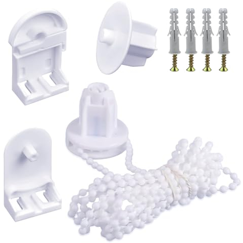 Riparazione per Tende a Rullo 25 mm Supporti a Rullo per Finestre Raccordi di Tenda a Rullo Testa di Controllo per Tende a Rullo con Catena di Perline, Raccordi per Fissaggio Tende Finestre