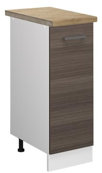 Vicco Apothekerschrank R-Line, Medizinschrank für die Küche, Grau/Weiß, 30 cm, AP Eiche