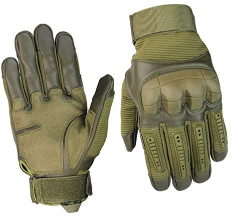 WHAMVOX Halbfinger-fahrradhandschuhe Stoßfeste Atmungsaktive Fahrradhandschuhe Handschuhe Für Outdoor Fitness Schutzhandschuhe Warme Handschuhe Armeegrün