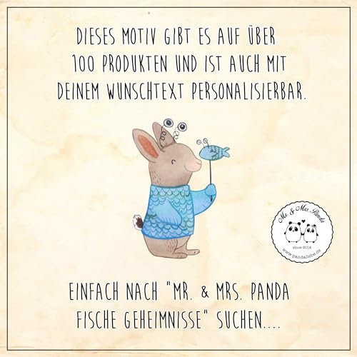 Mr. & Mrs. Panda Grußkarte Fische Geheimnisse - Geschenk, bildkarte, lustige Sprüche, Sternzeichen, Postkarten, Geschenke Astrologie, Tiefgründigkeit, Ansichtskarte, Tierkreiszeichen, Eigenschaften