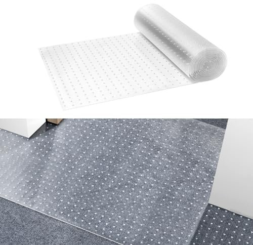 VEVOR Scratch-Proof PVC Mat, 24 x 12' Anti-Slip Pet Scratch Protector, Easy to Cut Plastic Guard Mat for Doorway