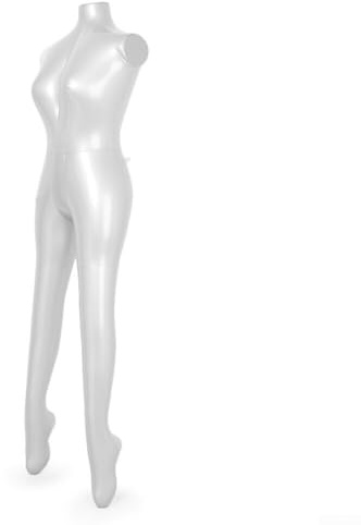 ZAMETTER Tragbares Ganzkörperkleid, Frauen-aufblasbares Modell, Torso-Schaufensterpuppe, armloses Display, modisch