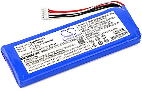 TECHTEK Battery 6000mAh compatible with [JBL] 2017DJ1714, APJBLPUESE3, Pulse 3 replaces P5542100-P FBA
